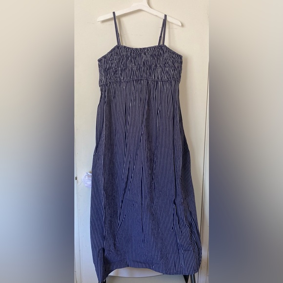 NEW! Striped Blue and White Maxi Dress - Picture 4 of 4